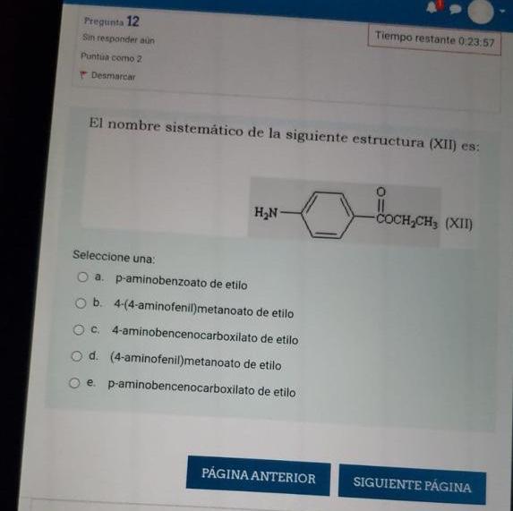 Pregunta 10 Respuesta Guardada Punto Como 2 Y Marcar Pregunta La Estructura Iv La Nomenclatura Correcta Es Seleccion 3