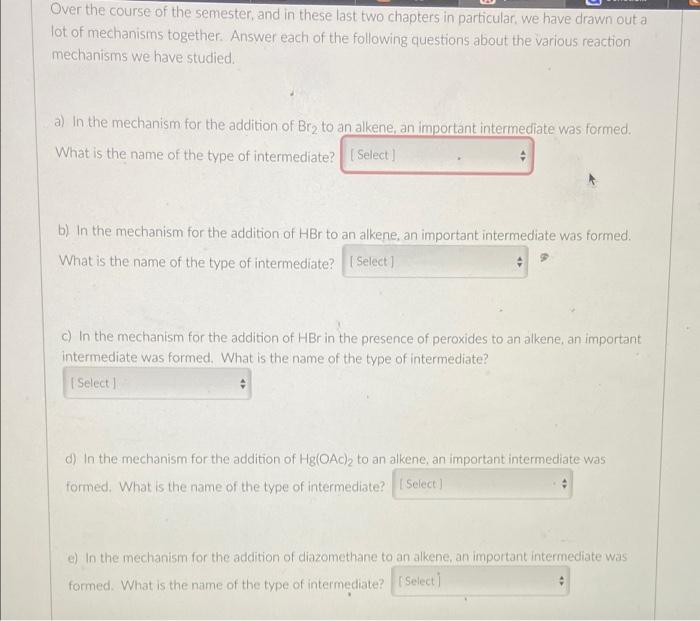 Over The Course Of The Semester And In These Last Two Chapters In Particular We Have Drawn Out A Lot Of Mechanisms Tog 1