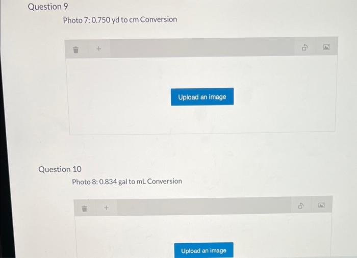 Question 3 Photo 1 32 Cm To M Conversion Question 4 Photo 2 53 5 Kg To G Conversion Upload An Image Upload An Image 0 4