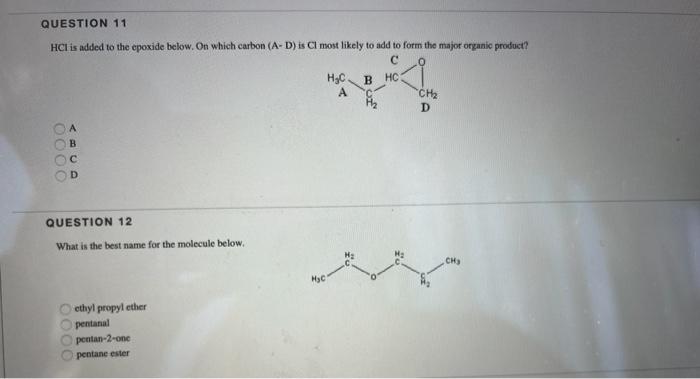 Question 10 Which Of The Following Reactions Will Work Best The Synthesize The Product Below 0000 A5cd B Oh A B Ta 2