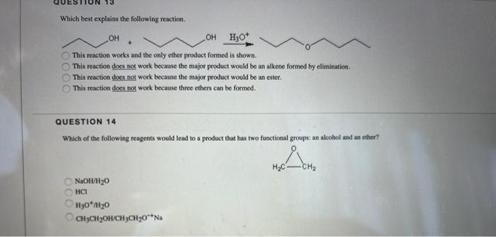 Question 10 Which Of The Following Reactions Will Work Best The Synthesize The Product Below 0000 A5cd B Oh A B Ta 3