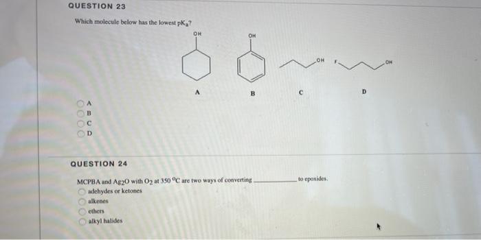 Question 21 Which Reagents Are Needed To Complete The Following Reaction 00 00 Mcpba 0000 1 Ch3mgbr Ether 2 H3o Cro3 2