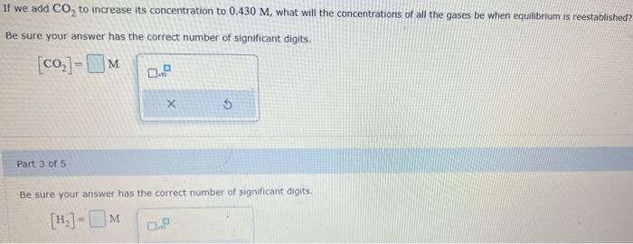 Consider The Following Equilibrium Process At 686 C Co G H G Co G H O G The Equilibrium Concentrations Of T 3