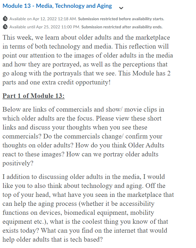 Gerontology 1