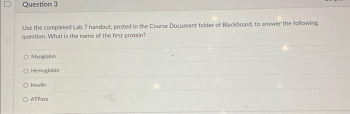 0 Question 1 Use The Completed Lab 7 Handout Posted In The Course Document Folder Of Blackboard To Answer The Followin 2