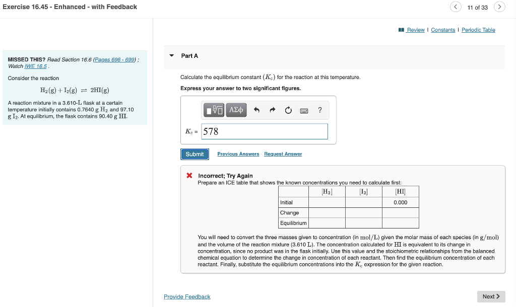 Exercise 16 45 Enhanced With Feedback Missed This Read Section 16 6 Pages 696 699 Watch Iwe 16 5 Consider The 1