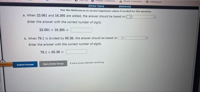 A Submit Answer Primary Connection Review Topics References Use The References To Access Important Values If Need 1