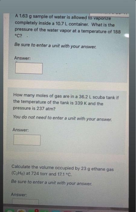 What Mass In Grams Of Helium Is Contained In A 19 L Tank At Stp You Do Not Need To Enter A Unit With Your Answer Ans 3
