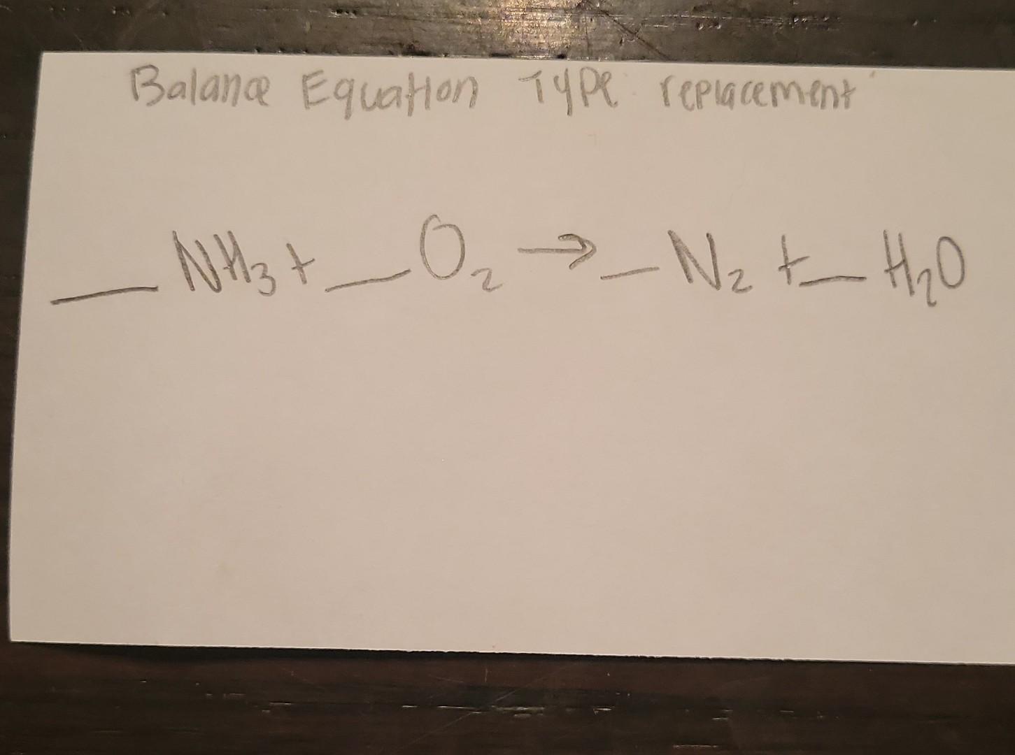 Balana Equation Type Replacement Nh3 O T Th 0 1