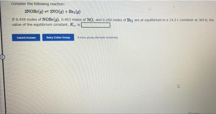The Equilibrium Constant K For The Following Reaction Is 7 00x10 5 At 673 K Nhai S Nh3 G Hi G An Equilibrium Mix 4