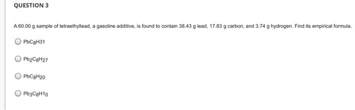 Question 4 A Compound With An Empirical Formula If Ch Is Found To Have A Molar Mass Of 26 04 G Mol What Is Its Molecula 2