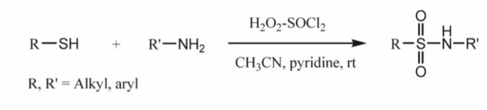 R Sh R Nh R R Alkyl Aryl H O Soci Ch3cn Pyridine Rt 0 S 0 Ii H R S N R 1