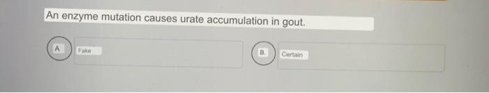 An Enzyme Mutation Causes Urate Accumulation In Gout Fake Certain 1