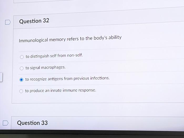 Question 33 Activation Of B Cells By Antigen Exposure Leads To Neutrophil Production Antigen Production Complement Pro 3
