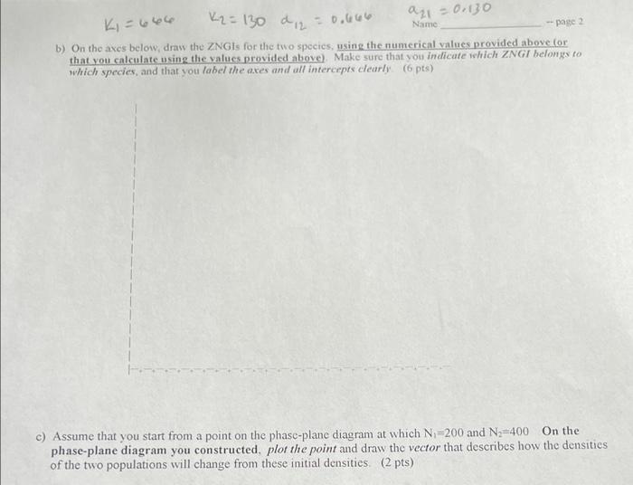 921 0 130 K2 130 K 666 D12 Page 2 B On The Axes Below Draw The Zngis For The Two Species Using The Numerical Values 1