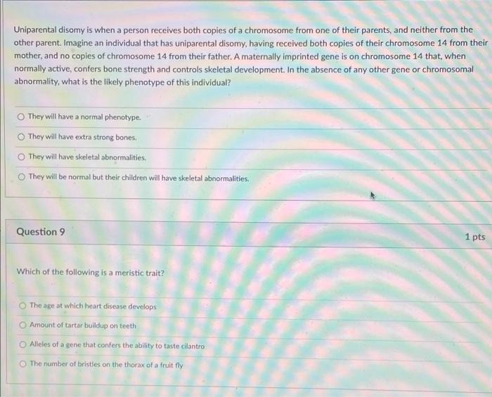 Uniparental Disomy Is When A Person Receives Both Copies Of A Chromosome From One Of Their Parents And Neither From The 1