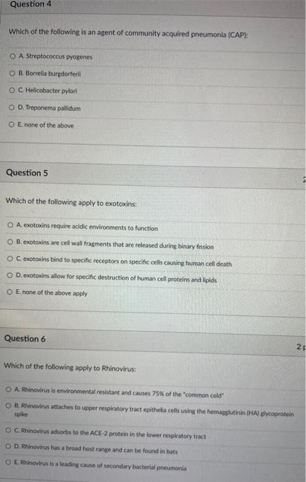 D D Question 1 Which Of The Following Apply To Staphylococcus Aureus And Mrsa Subtypes Oamrsa Strains Can Infect Persons 5