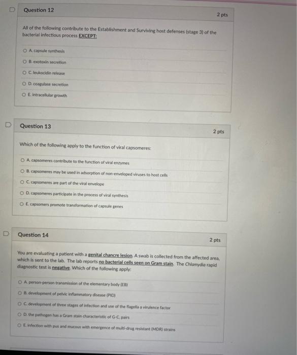 D Question 7 All Of The Following Apply To Transformation Of Streptococcus Pneumoniae Except O A Release Of Dna Genes 4
