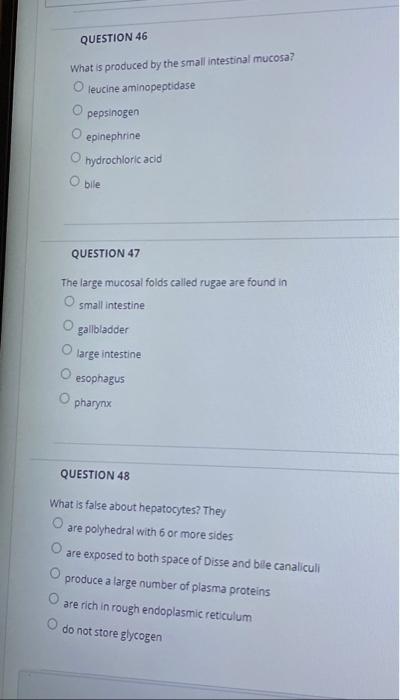 Question 37 Which Of The Following Is Not Associated With Large Intestine O Appendices Epiploicae O Appendix Taenia Col 4