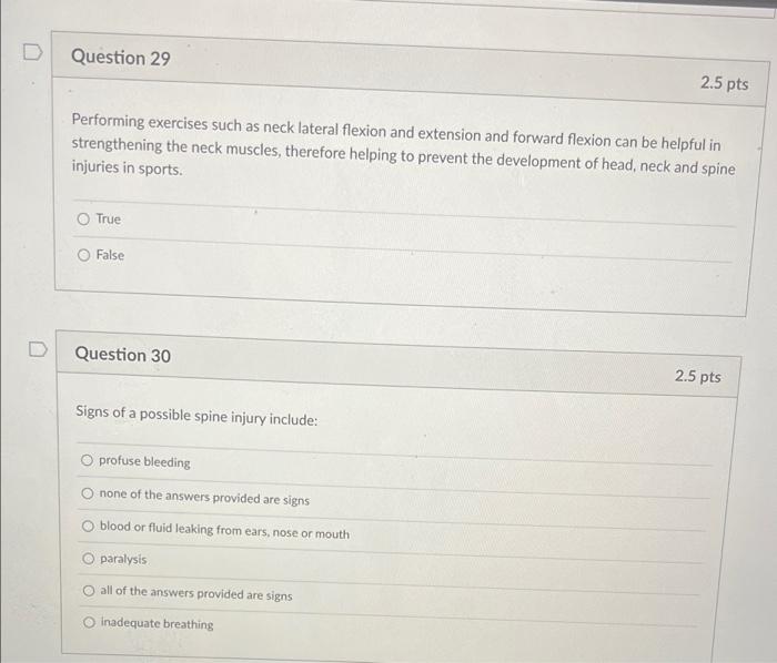 D Question 25 A Proper Step In Dealing With An Athlete Who Exhibits Concussion Signs Or Symptoms Would Be Alert Ems If 3