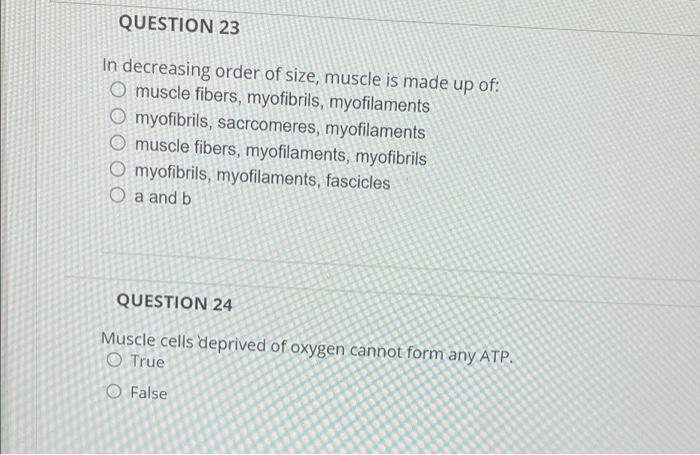 Question 20 The Weakest Stimulus From A Nerve Fiber That Will Initiate Contraction Is Known As The O Subminimal Stimulu 2