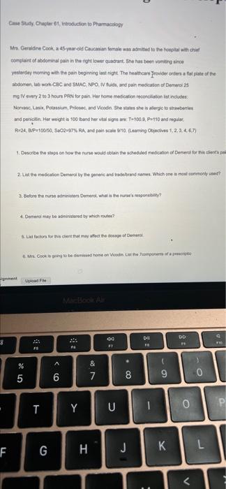 Caserty Chapter Introduction To Pharmacology Mr Geraldine Cook 45yroid Caicon Tomate Was Admitted To The How We Che Com 1