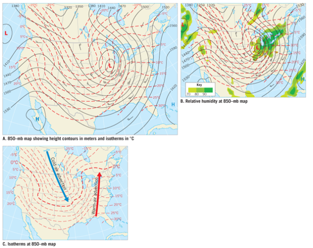 Focus On North Texas On Each Of The Maps And Escribe The Following Weather Condition 1 Surface Weather On Figure 1 Figu 2