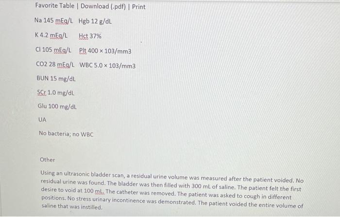 Chief Complaint O I Can T Seem To Control My Urine I Feel Like I Have To Urinate All The Time However When I Do Go To 7