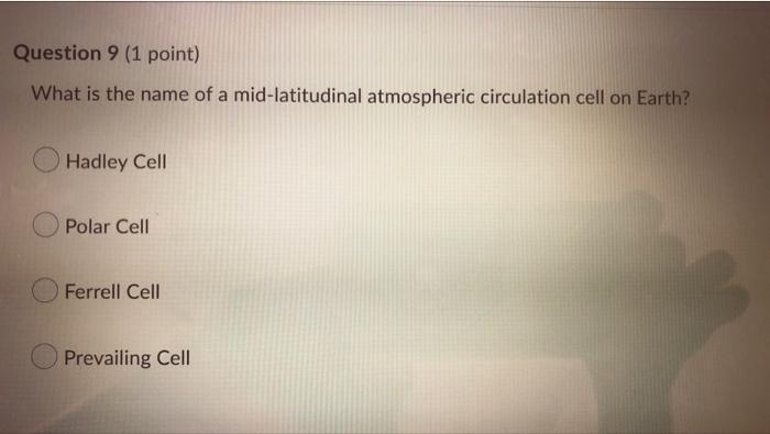 Question 8 1 Point What Is The Term Used To Describe When Two Air Masses Of Differing Densities Come Together Tradewi 2