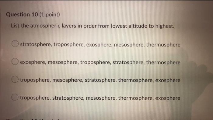 Question 8 1 Point What Is The Term Used To Describe When Two Air Masses Of Differing Densities Come Together Tradewi 3