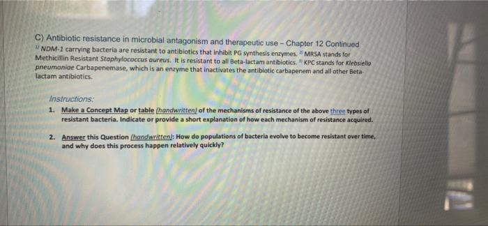 C Antibiotic Resistance In Microbial Antagonism And Therapeutic Use Chapter 12 Continued Ndm 1 Carrying Bacteria Ar 1