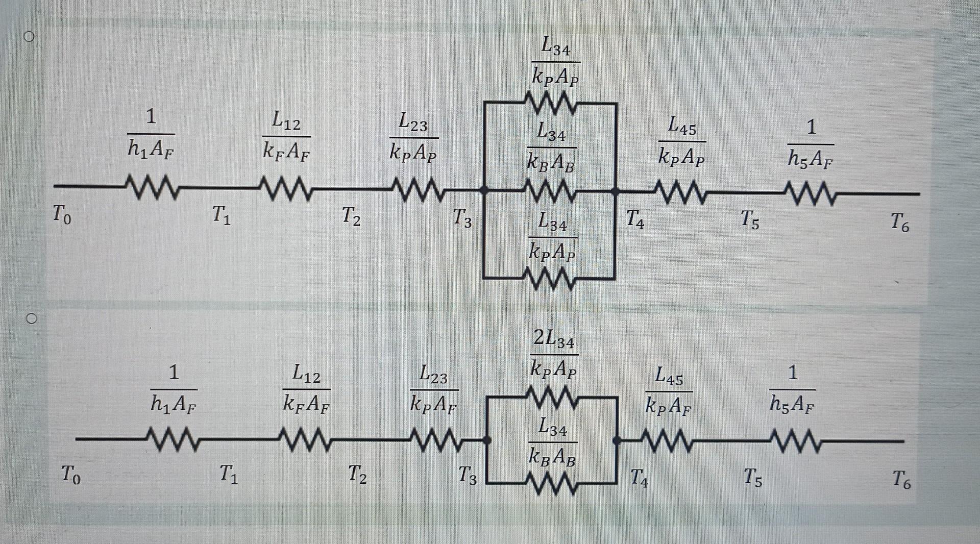 Select The Correct Thermal Resistance Diagram Representing This Situation Heat Is Being Transferred Horizontally Throug 2