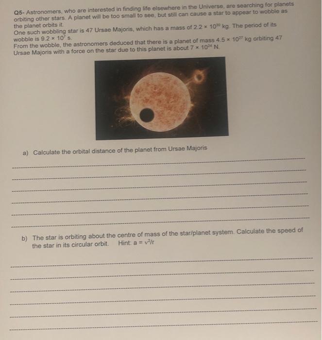 Q5 Astronomers Who Are Interested In Finding Life Elsewhere In The Universe Are Searching For Planets Orbiting Other 1