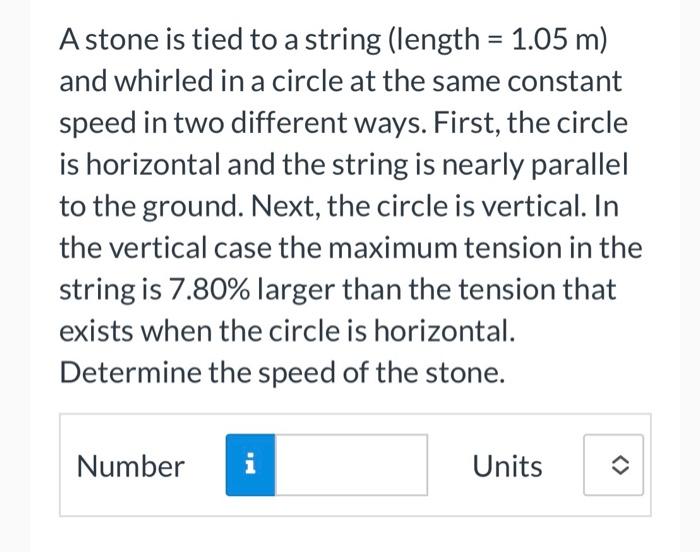 A 0 21 Kg Ball On A Stick Is Whirled On A Vertical Circle At A Constant Speed When The Ball Is At The Three O Clock Pos 2