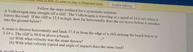 Ledit It S Safer To Stay In Protected View Follow The Steps Outlined For A Systematic Solution A Volkswagen Runs Stra 1