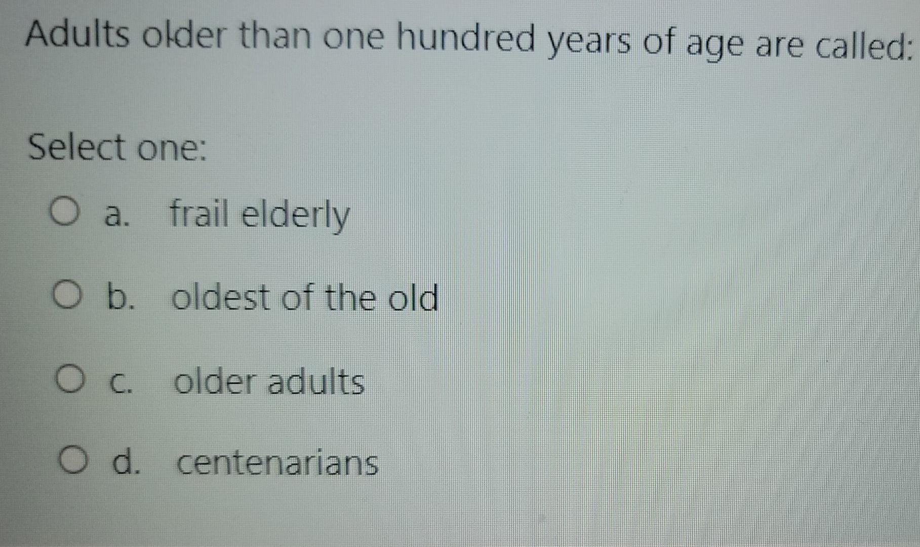 Psychosocial Development For The Older Adult Involves All Of The Following Except Select One O A Parenting Considered 9