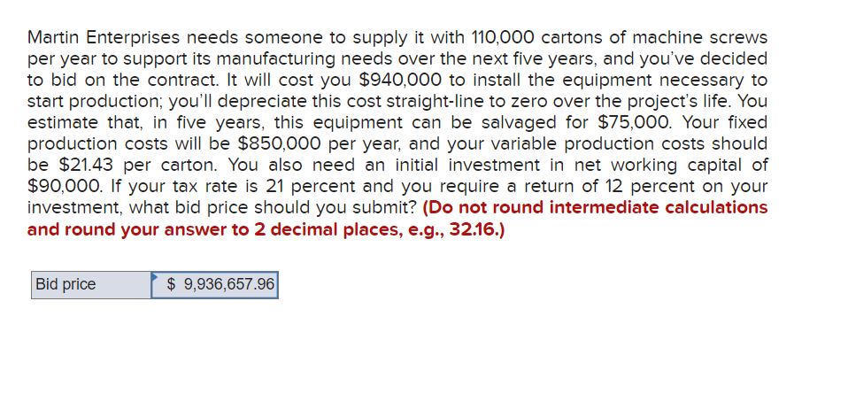 Martin Enterprises Needs Someone To Supply It With 110 000 Cartons Of Machine Screws Per Year To Support Its Manufacturi 1