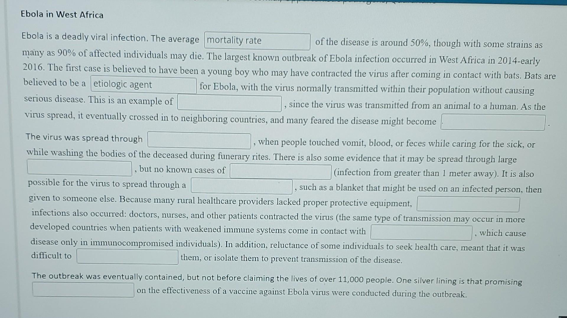 Fis Term Bank Choose From These Terms To Fill In The Blanks Below Morbidity Rate Mortality Rate Prevalence Inciden 2
