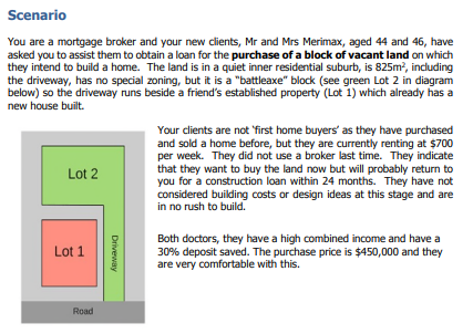 Scenario You Are A Mortgage Broker And Your New Clients Mr And Mrs Merimax Aged 44 And 46 Have Asked You To Assist Th 1