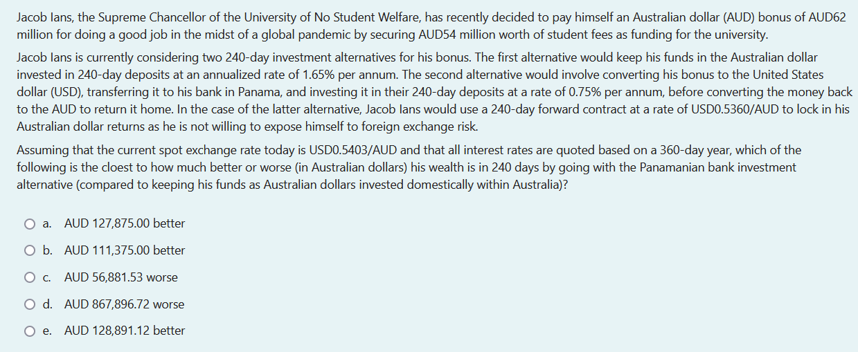 Jacob Lans The Supreme Chancellor Of The University Of No Student Welfare Has Recently Decided To Pay Himself An Austr 1