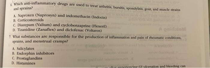 6 Which Anti Inflammatory Drugs Are Used To Treat Arthritis Bursitis Spondylitis Gout And Muscle Strains And Sprain 2