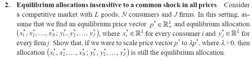 2 Equilibrium Allocations Insensitive To A Common Shock In All Prices Consider A Competitive Market With L Goods N Con 1