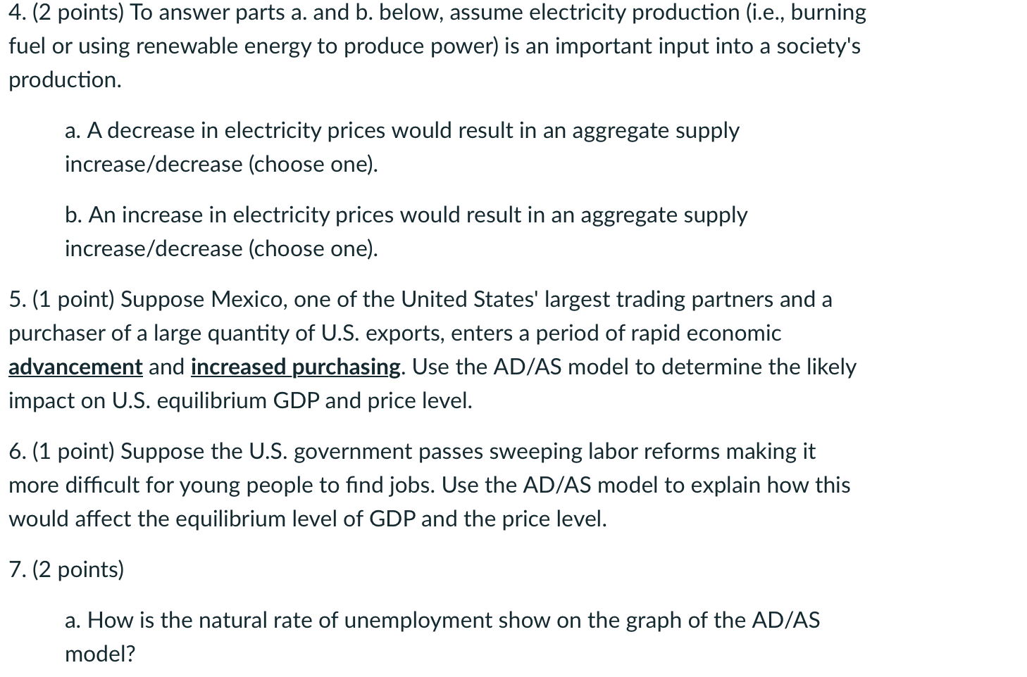 4 2 Points To Answer Parts A And B Below Assume Electricity Production I E Burning Fuel Or Using Renewable Ener 1