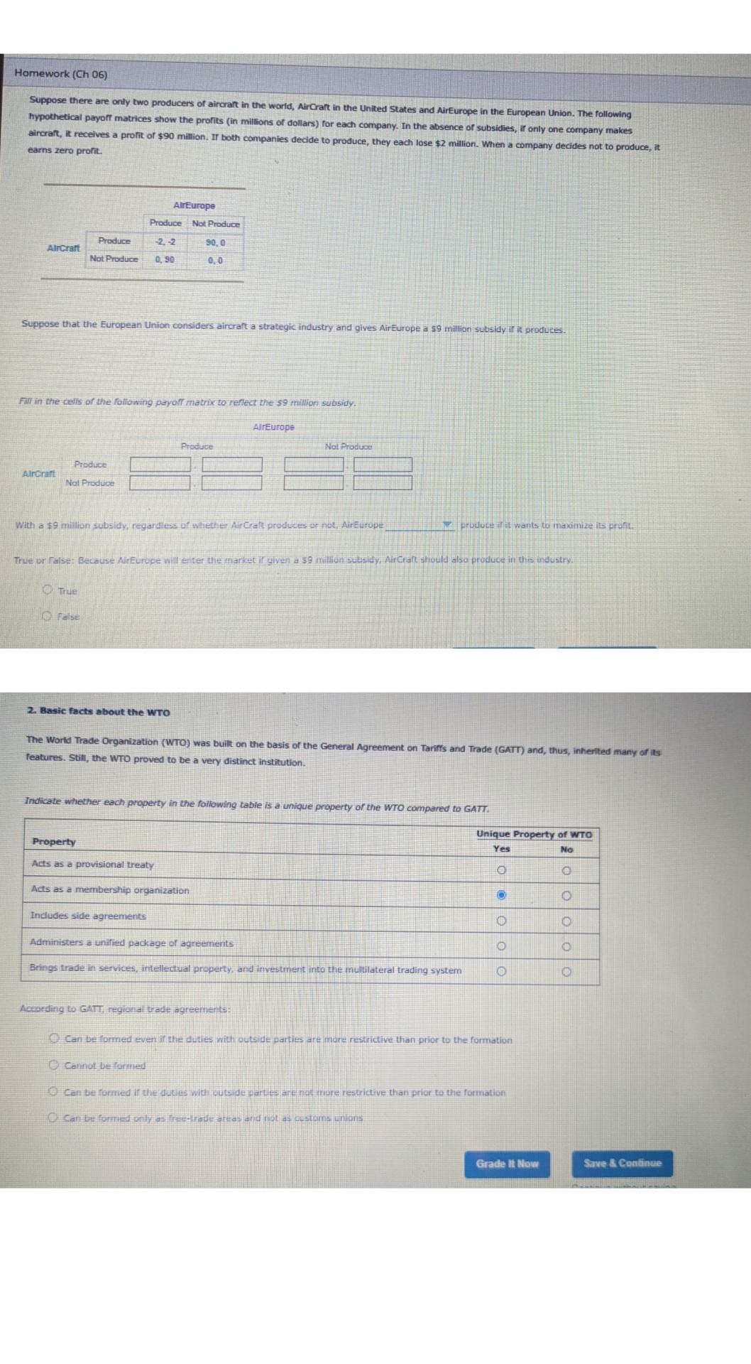 Homework Ch 06 Suppose There Are Only Two Producers Of Aircraft In The World Aircraft In The United States And Aireur 1