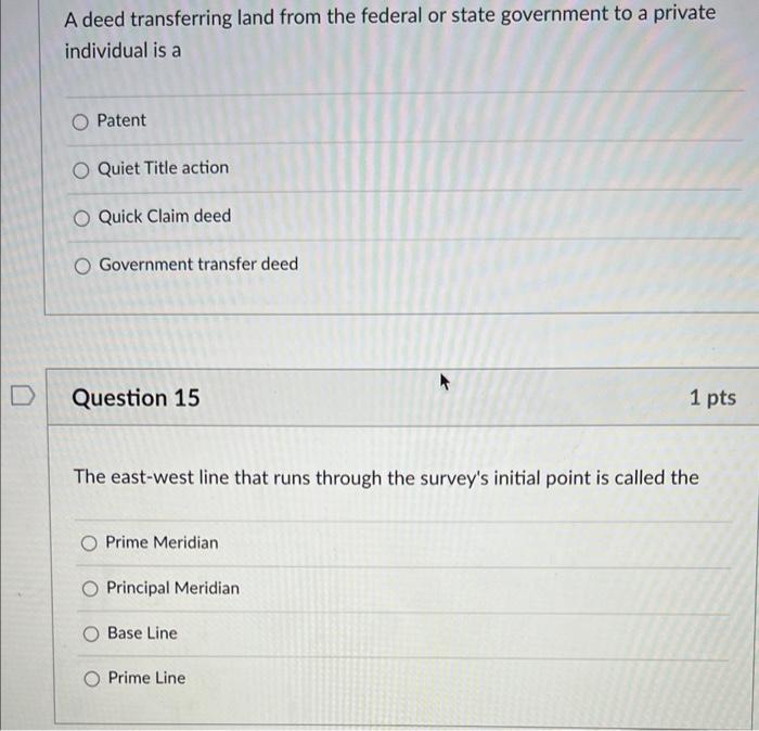 D A Deed Transferring Land From The Federal Or State Government To A Private Individual Is A Patent O Quiet Title Action 1