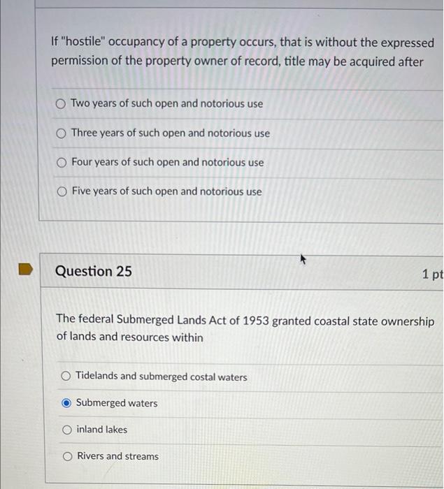 If Hostile Occupancy Of A Property Occurs That Is Without The Expressed Permission Of The Property Owner Of Record T 1