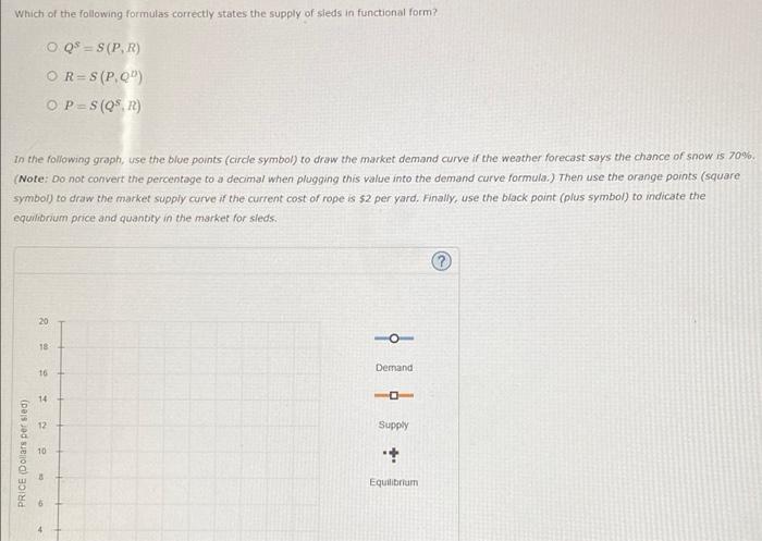 8 Market Equilibrium With Demand And Supply Functions Consider The Market For Sleds Suppose The Quantity Of Sleds Dema 3