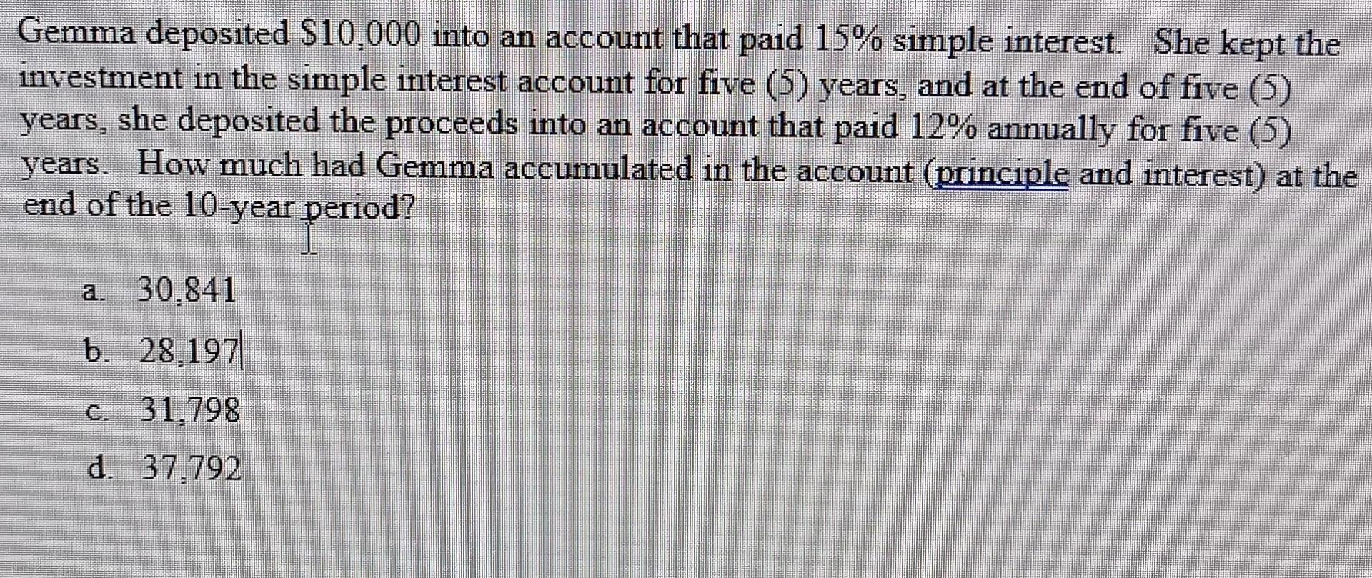 I Need Help Solving This Problem In Excel My Answer Is Not Coming Out The Way I Expect It To Come Out I Am Trying To F 1