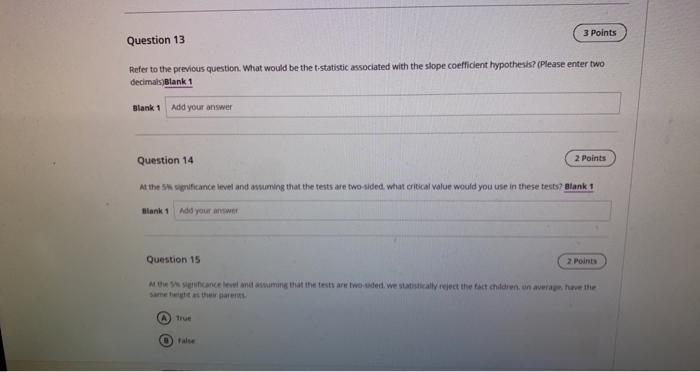 Exercise 1 We Want To Examine The Relationship Between The Height Of Children And Their Parents Studenth Midparh E W 7