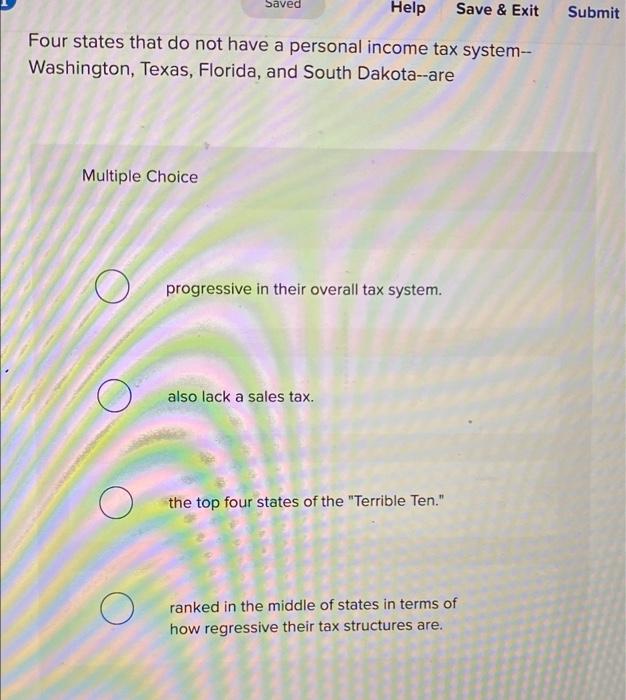 Help Save Exit Four States That Do Not Have A Personal Income Tax System Washington Texas Florida And South Dakot 1